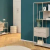 Riess-Ambiente Skandinavisch|Standregale > Modernes Bücherregal SLIM LINE 185cm champagner beige Metall mit Schubladen