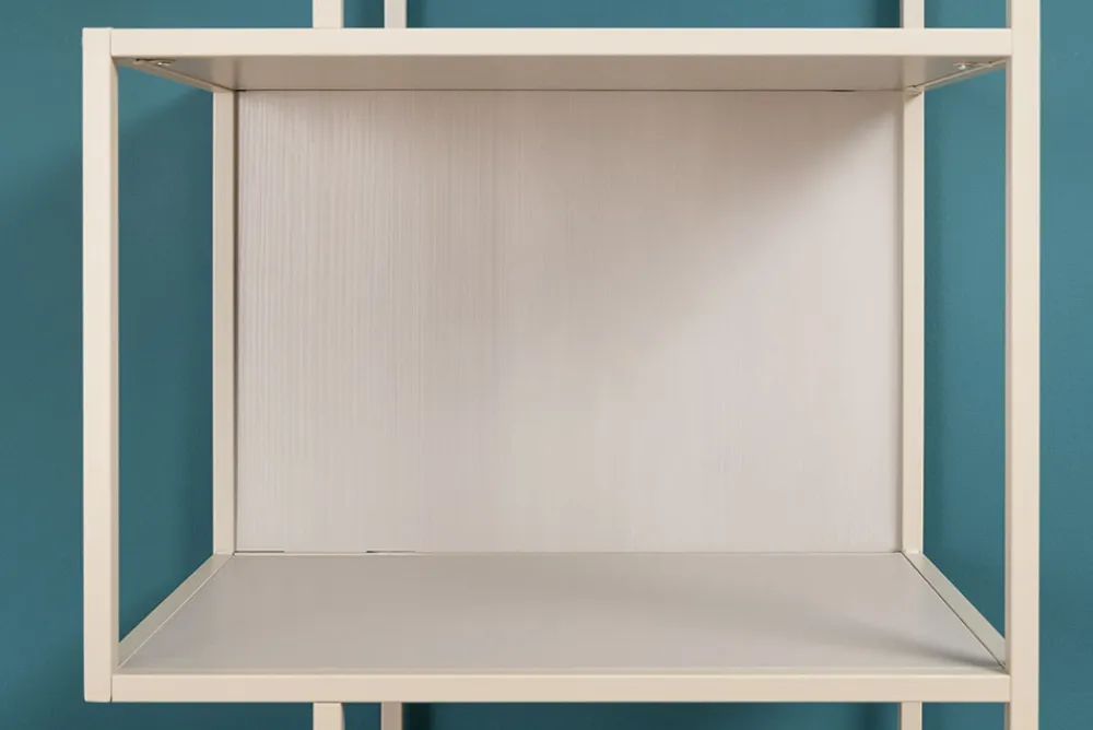 Riess-Ambiente Skandinavisch|Standregale > Modernes Bücherregal SLIM LINE 185cm champagner beige Metall mit Schubladen