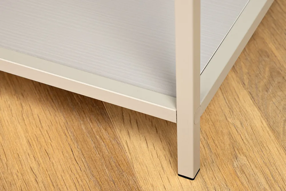 Riess-Ambiente Skandinavisch|Standregale > Modernes Bücherregal SLIM LINE 185cm champagner beige Metall mit Schubladen