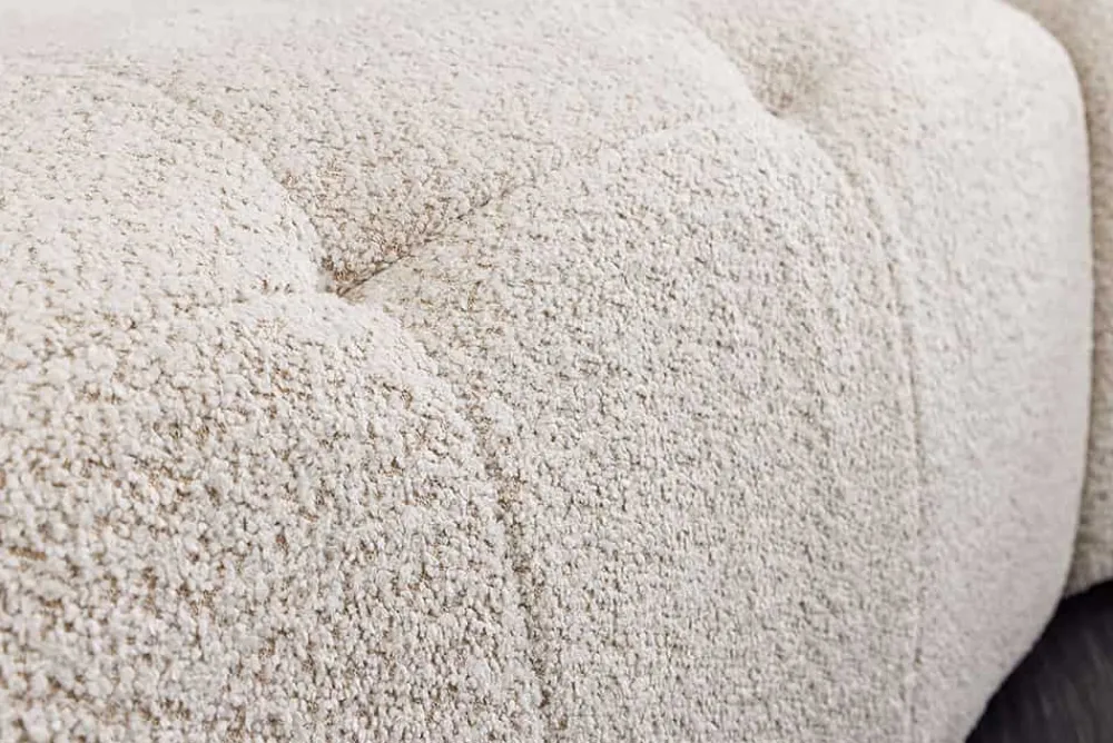 Riess-Ambiente Skandinavisch|Xxl Sofa > Modernes Big Sofa ROYAL 295cm champagner beige Bouclé Federkern XXL-Couch
