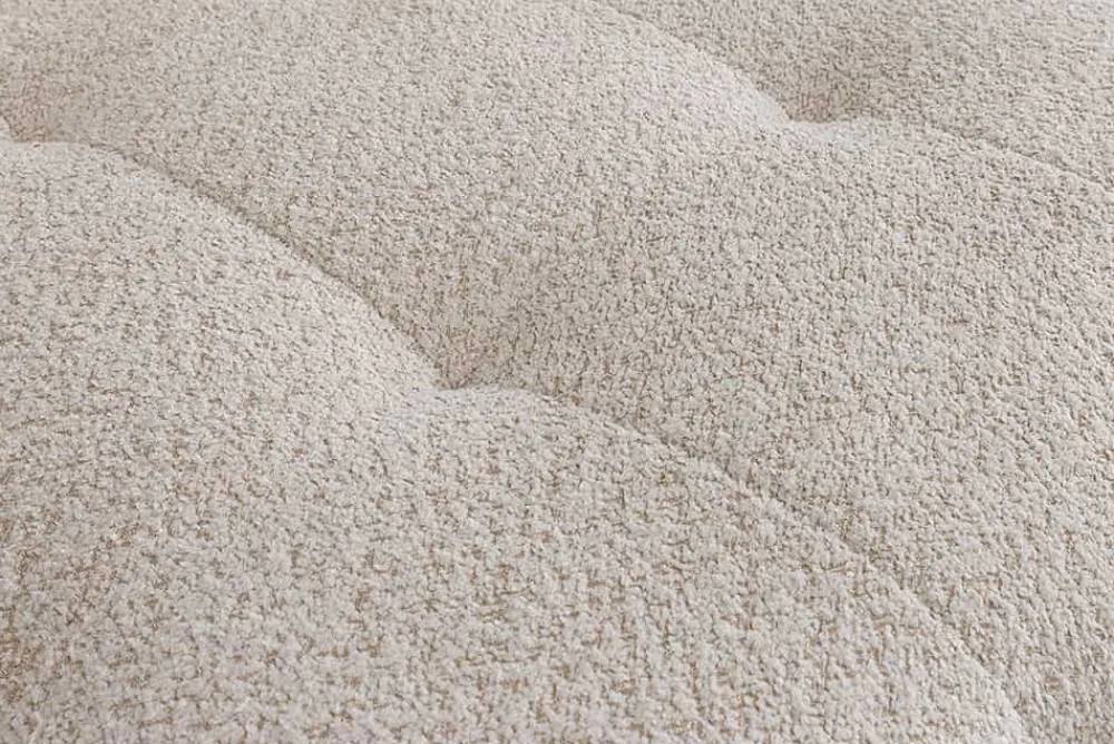 Riess-Ambiente Skandinavisch|Xxl Sofa > Modernes Big Sofa ROYAL 295cm champagner beige Bouclé Federkern XXL-Couch