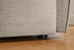 Riess-Ambiente Skandinavisch|Xxl Sofa > Modernes Big Sofa ROYAL 295cm greige Veloursstoff Federkern XXL-Couch