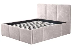Riess-Ambiente Boxbetten|Samt Möbel > Modernes Boxbett ATELIER 180x200cm champagner beige Samt mit Lattenrost und Stauraum