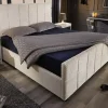 Riess-Ambiente Boxbetten|Skandinavisch > Modernes Boxbett PRESTIGE 160x200cm creme Bouclè mit Stauraum und Lattenrost