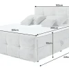 Riess-Ambiente Boxspringbetten > Modernes Boxspringbett TOULOUSE 160x200cm silbergrau inkl. Matratze Topper Stauraum