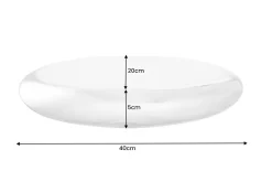 Riess-Ambiente Wandregale|Retro Möbel > Modernes Design Wandregal TEAR 40cm silber Aluminium