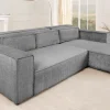 Riess-Ambiente Skandinavisch|Ecksofa > Modernes Ecksofa BOSSA NOVA 265cm grau Chenille 3-Sitzer Couch L-Form