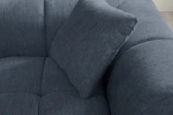 Riess-Ambiente Skandinavisch|Ecksofa > Modernes Ecksofa CITY 240cm blau Strukturstoff 3-Sitzer Couch inkl. Kissen
