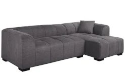 Riess-Ambiente Skandinavisch|Ecksofa > Modernes Ecksofa CITY 240cm grau Strukturstoff 3-Sitzer Couch inkl. Kissen