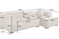 Riess-Ambiente Skandinavisch|Ecksofa ><noscript><img width=