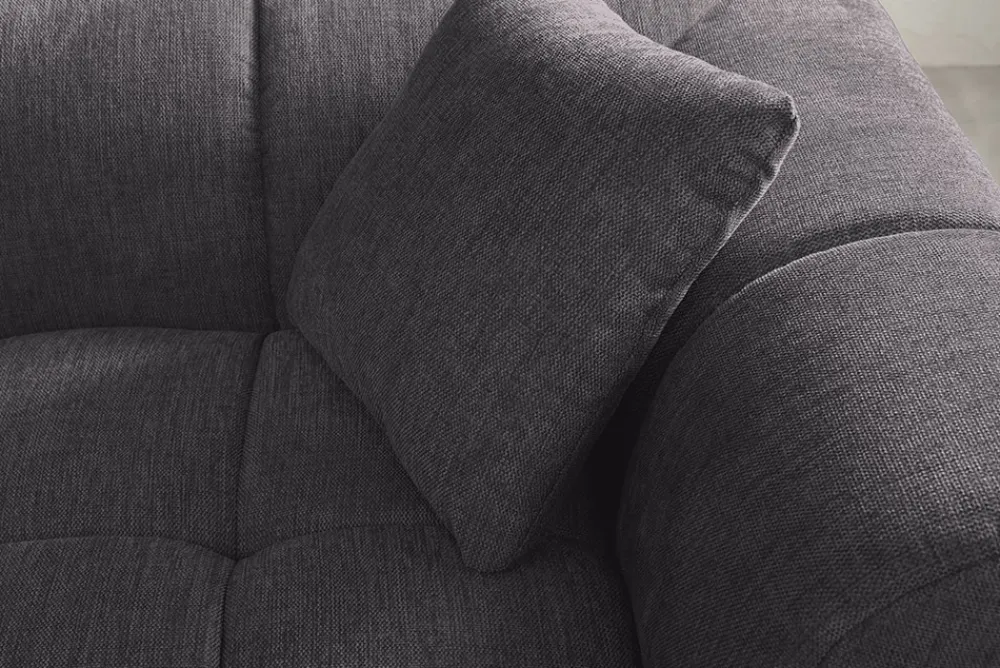 Riess-Ambiente Skandinavisch|Ecksofa > Modernes Ecksofa CITY 240cm grau Strukturstoff 3-Sitzer Couch inkl. Kissen