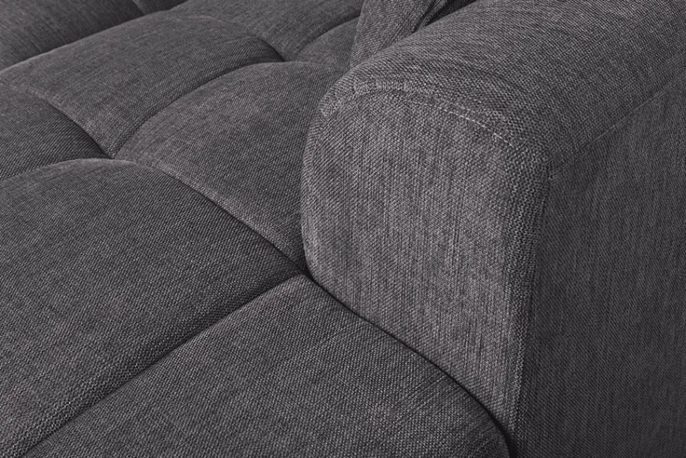 Riess-Ambiente Skandinavisch|Ecksofa > Modernes Ecksofa CITY 240cm grau Strukturstoff 3-Sitzer Couch inkl. Kissen