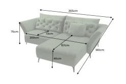 Riess-Ambiente Samt Möbel|Xxl Sofa ><noscript><img width=