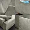 Riess-Ambiente Ecksofa > Modernes Ecksofa NORWAY 250cm taupe Vogue Velours Samt Schlafsofa mit Stauraum