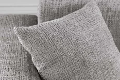 Riess-Ambiente Skandinavisch|Ecksofa > Modernes Ecksofa SIGNATUR 260cm grau Chenille Cremona beidseitig stellbar inkl. Kissen