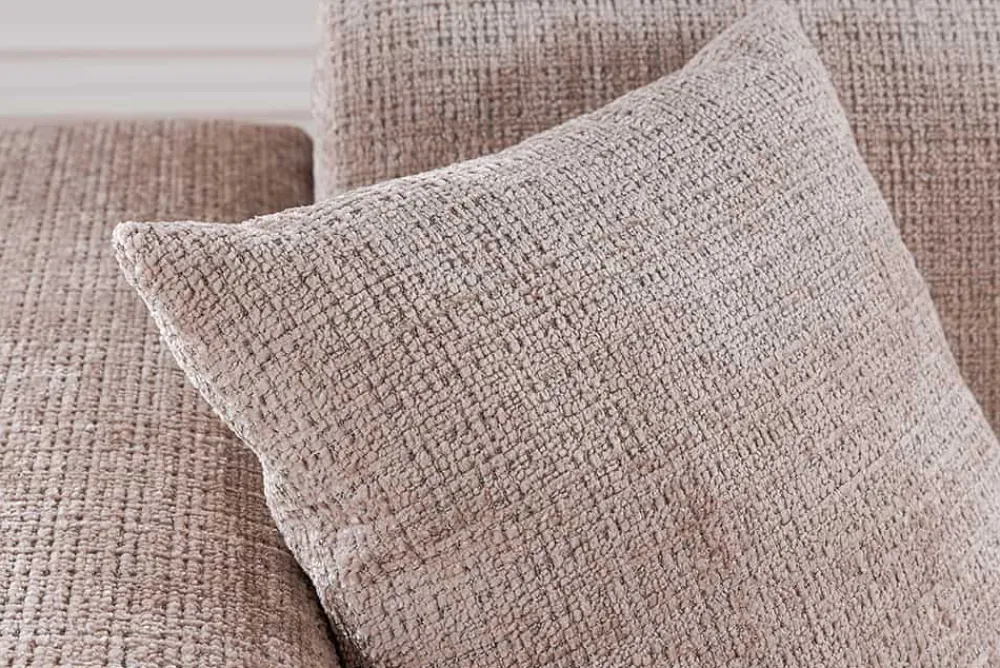Riess-Ambiente Skandinavisch|Ecksofa > Modernes Ecksofa SIGNATUR 260cm beige Chenille Cremona beidseitig stellbar inkl. Kissen