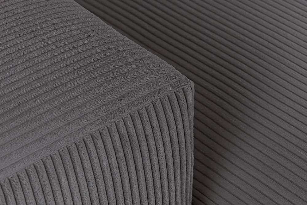 Riess-Ambiente Skandinavisch|Ecksofa > Modernes Ecksofa SIGNATUR 260cm anthrazit Cord beidseitig stellbar inkl. Kissen