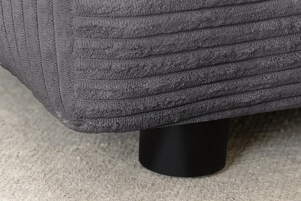 Riess-Ambiente Skandinavisch|Ecksofa > Modernes Ecksofa SIGNATUR 260cm anthrazit Cord beidseitig stellbar inkl. Kissen