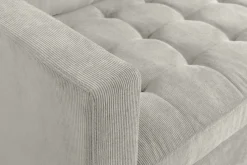 Riess-Ambiente Skandinavisch|Retro Möbel > Modernes Ecksofa STOCKHOLM 220cm hellgrau Cordstoff Federkern 3-Sitzer-Sofa