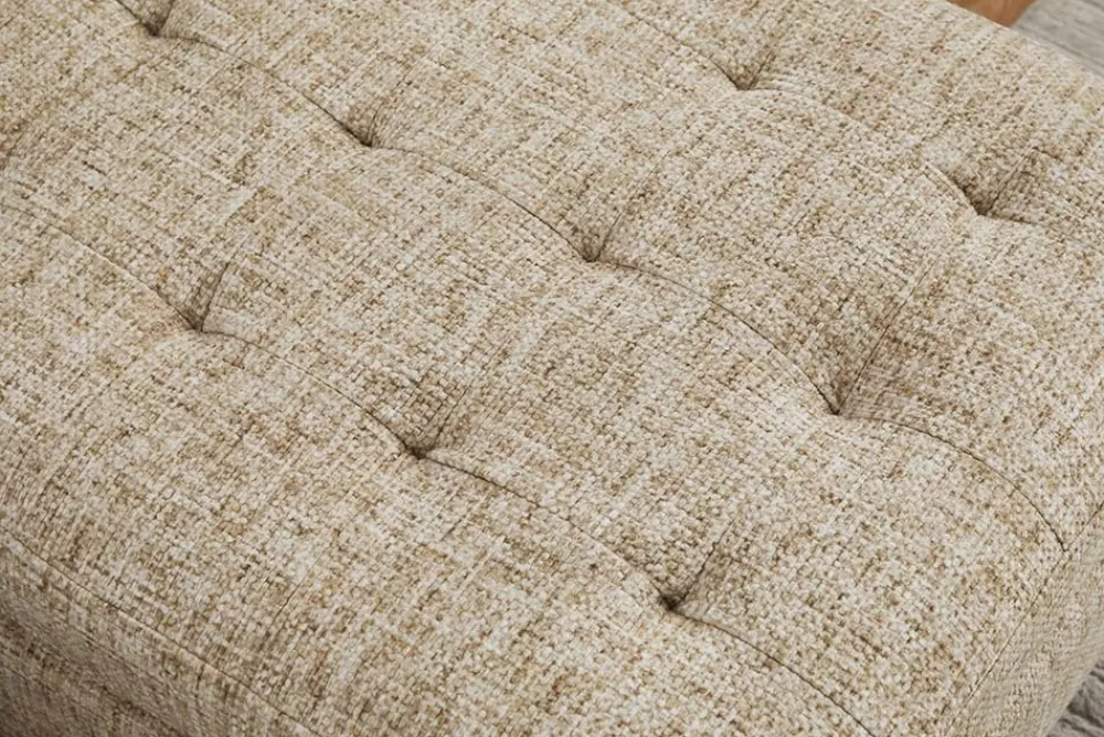 Riess-Ambiente Skandinavisch|Retro Möbel > Modernes Ecksofa STOCKHOLM 220cm beige cozy Veloursstrickstoff Federkern 3-Sitzer-Sofa