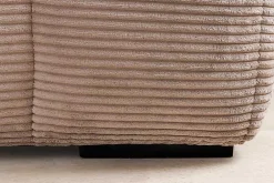 Riess-Ambiente Skandinavisch|Ecksofa > Modernes Ecksofa ZERO GRAVITY 240cm greige Cord 3-Sitzer Couch L-Form