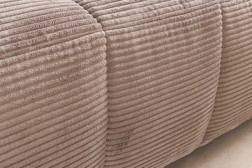 Riess-Ambiente Skandinavisch|Ecksofa > Modernes Ecksofa ZERO GRAVITY 240cm greige Cord 3-Sitzer Couch L-Form