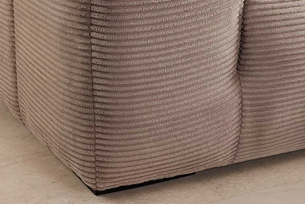 Riess-Ambiente Skandinavisch|Ecksofa > Modernes Ecksofa ZERO GRAVITY 240cm greige Cord 3-Sitzer Couch L-Form