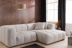 Riess-Ambiente Skandinavisch|Ecksofa > Modernes Ecksofa ZERO GRAVITY 240cm graphit beige Strukturstoff 3-Sitzer Couch