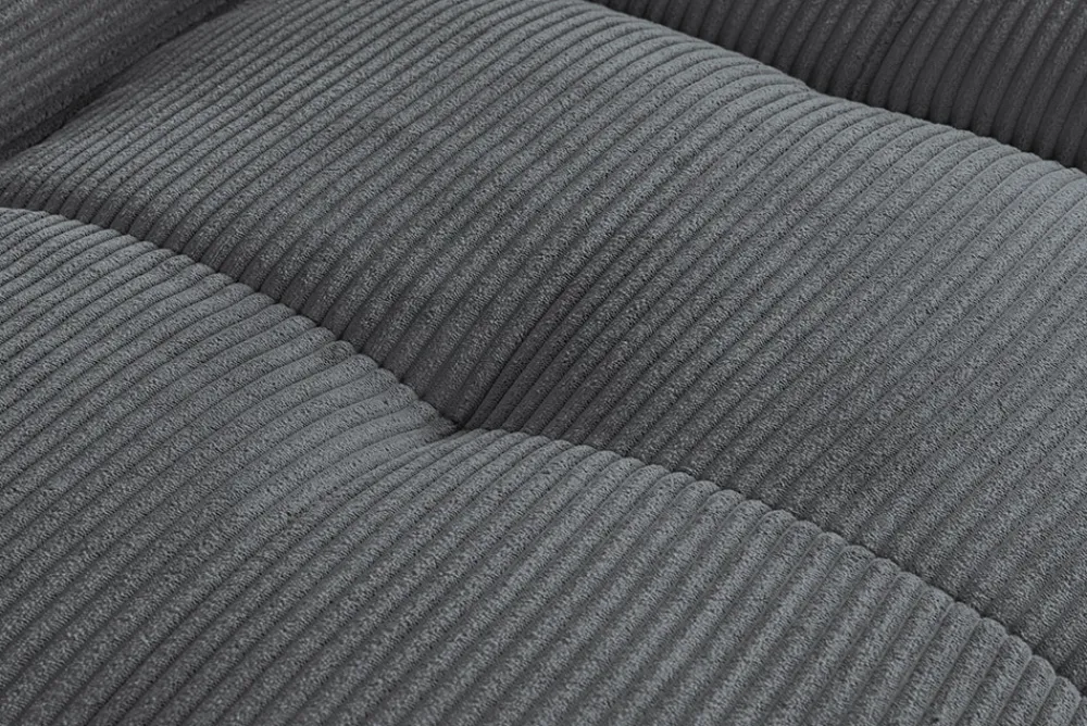 Riess-Ambiente Skandinavisch|Ecksofa > Modernes Ecksofa ZERO GRAVITY 240cm dunkelgrau Cord 3-Sitzer Couch L-Form
