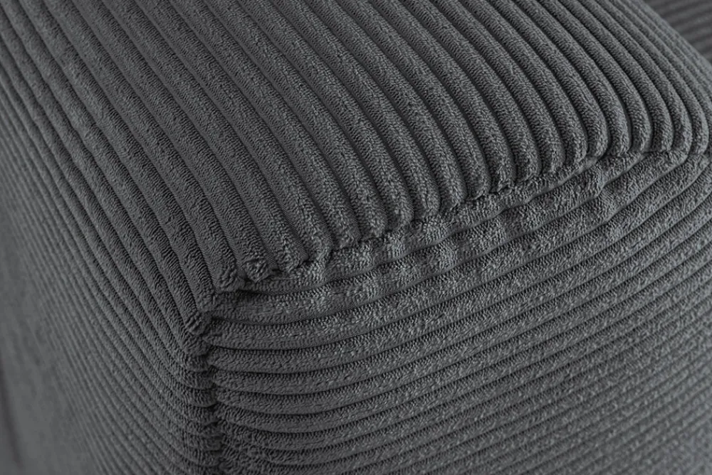 Riess-Ambiente Skandinavisch|Ecksofa > Modernes Ecksofa ZERO GRAVITY 240cm dunkelgrau Cord 3-Sitzer Couch L-Form