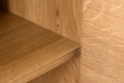 Riess-Ambiente Skandinavisch|Highboards > Modernes Highboard ATELIER 140cm natur Eiche schwarz Metall sechs Fächer