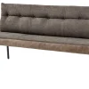 Riess-Ambiente Sitzbänke > Moderne Sitzbank BIG GEORGE 160cm taupe Flachgewebe Taschenfederkern schwarz