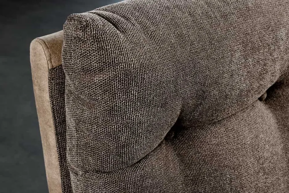 Riess-Ambiente Sitzbänke > Moderne Sitzbank BIG GEORGE 160cm taupe Flachgewebe Taschenfederkern schwarz