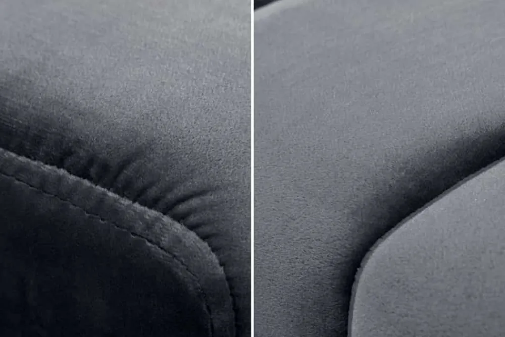 Riess-Ambiente Sitzbänke|Samt Möbel > Moderne Sitzbank PETIT BEAUTÉ 110cm silbergrau Samt schwarzes Gestell