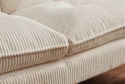 Riess-Ambiente 3-Sitzer Sofa > Modernes Schlafsofa COCOONING 190cm beige Cord 3-Sitzer Couch