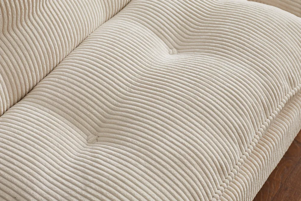 Riess-Ambiente 3-Sitzer Sofa > Modernes Schlafsofa COCOONING 190cm beige Cord 3-Sitzer Couch