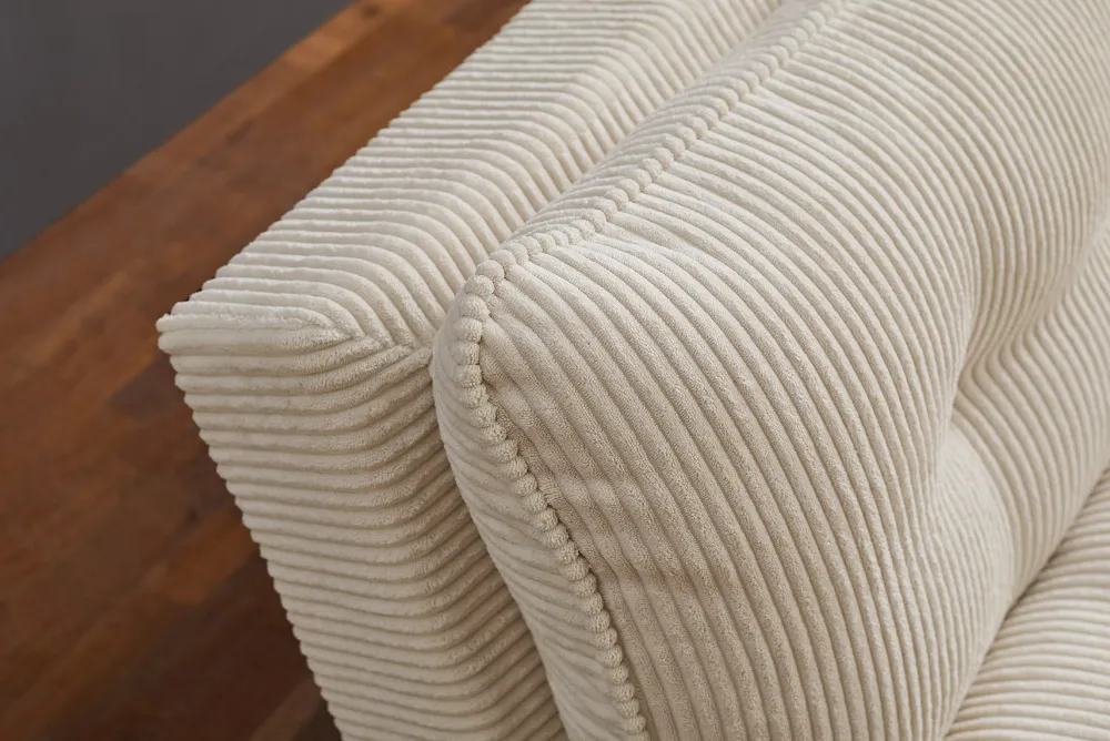 Riess-Ambiente 3-Sitzer Sofa > Modernes Schlafsofa COCOONING 190cm beige Cord 3-Sitzer Couch