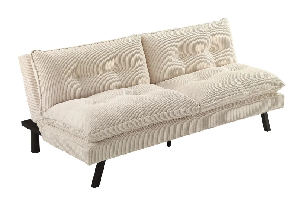 Riess-Ambiente 3-Sitzer Sofa > Modernes Schlafsofa COCOONING 190cm beige Cord 3-Sitzer Couch