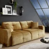 Riess-Ambiente Skandinavisch|3-Sitzer Sofa > Modernes Schlafsofa DIAMOND 235cm senfgelb Chenille Cremona mit Stauraum 3-Sitzer Couch