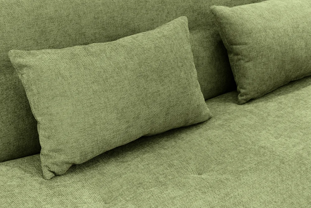 Riess-Ambiente Skandinavisch|3-Sitzer Sofa > Modernes Schlafsofa ELYPSE 200cm grün Chenille 3-Sitzer Couch inkl. Kissen
