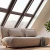 Riess-Ambiente Skandinavisch|3-Sitzer Sofa > Modernes Schlafsofa ELYPSE 200cm greige Chenille 3-Sitzer Couch inkl. Kissen