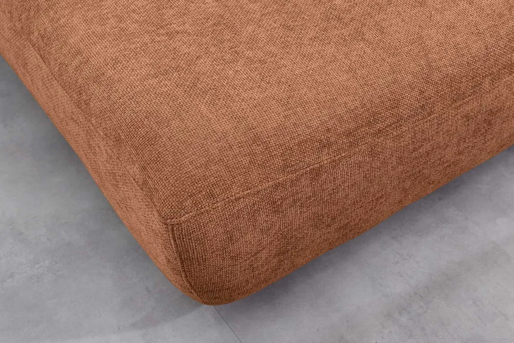 Riess-Ambiente Skandinavisch|3-Sitzer Sofa > Modernes Schlafsofa ELYPSE 200cm rostbraun Chenillestoff 3-Sitzer Couch inkl. Kissen