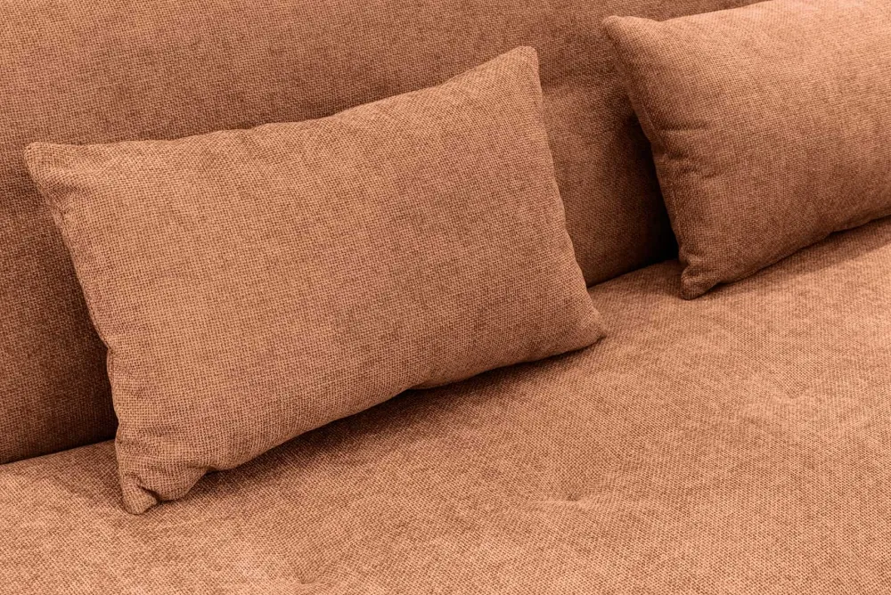 Riess-Ambiente Skandinavisch|3-Sitzer Sofa > Modernes Schlafsofa ELYPSE 200cm rostbraun Chenillestoff 3-Sitzer Couch inkl. Kissen