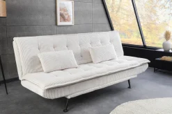 Riess-Ambiente 3-Sitzer Sofa > Modernes Schlafsofa JAZZ 190cm beige Cord 3-Sitzer Couch