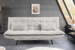 Riess-Ambiente Skandinavisch|3-Sitzer Sofa > Modernes Schlafsofa JAZZ 190cm champagner beige Chenille 3-Sitzer Couch