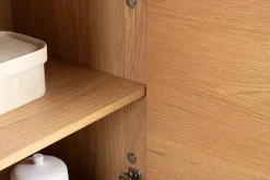 Riess-Ambiente Skandinavisch|Sideboards & Kommoden > Modernes Sideboard OAK GRAIN 160cm natur Eichenholz vier Fächer mit drei Schubladen
