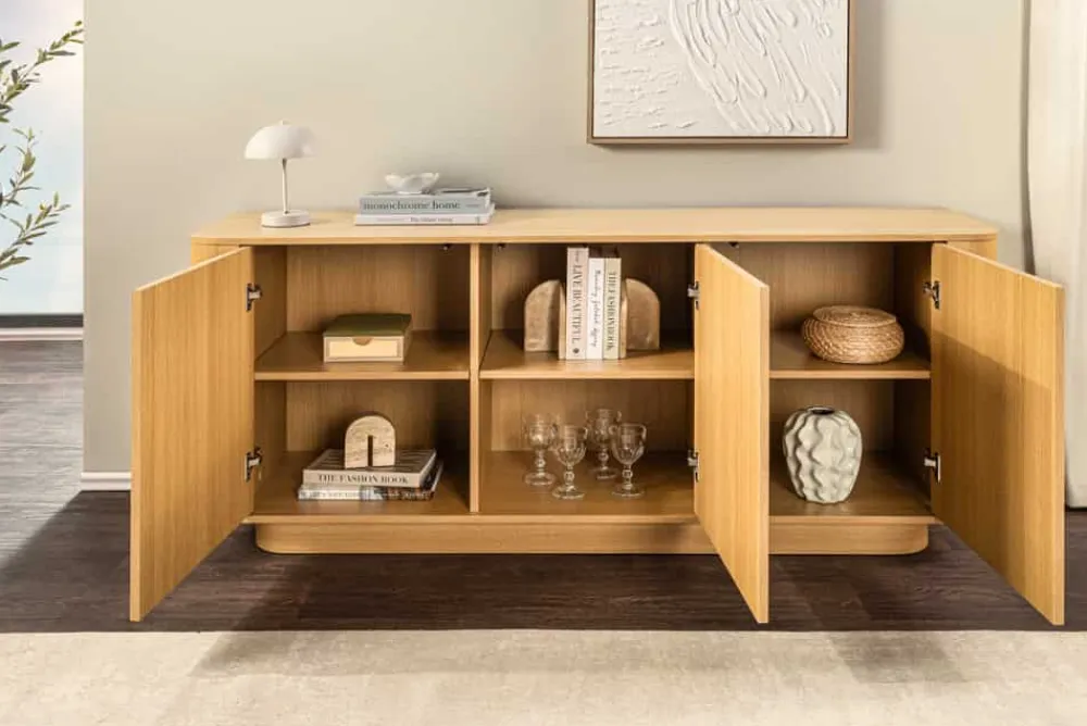 Riess-Ambiente Skandinavisch|Sideboards & Kommoden > Modernes Sideboard VALHALLA WOOD 160cm natur Eichenholz Kommode