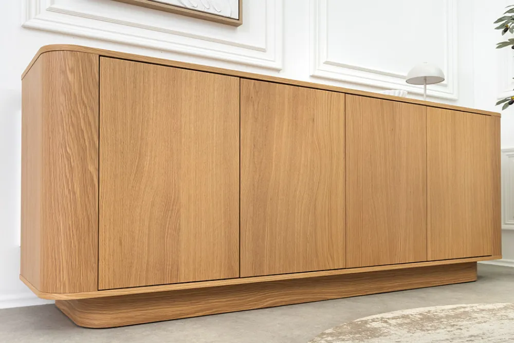 Riess-Ambiente Skandinavisch|Sideboards & Kommoden > Modernes Sideboard VALHALLA WOOD 180cm natur Eichenholz Kommode