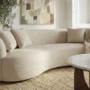 Riess-Ambiente Samt Möbel|Skandinavisch > Modernes Sofa ATELIER 230cm beige Samt 3-Sitzer Couch inkl. Kissen