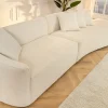Riess-Ambiente Skandinavisch|Xxl Sofa > Modernes Sofa ATELIER L 330cm beige Bouclé XXL-Couch Nosagfederung inkl. Kissen
